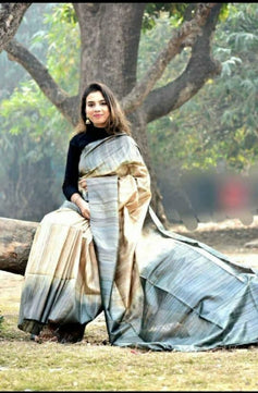 Tussar Ghicha Silk Saree