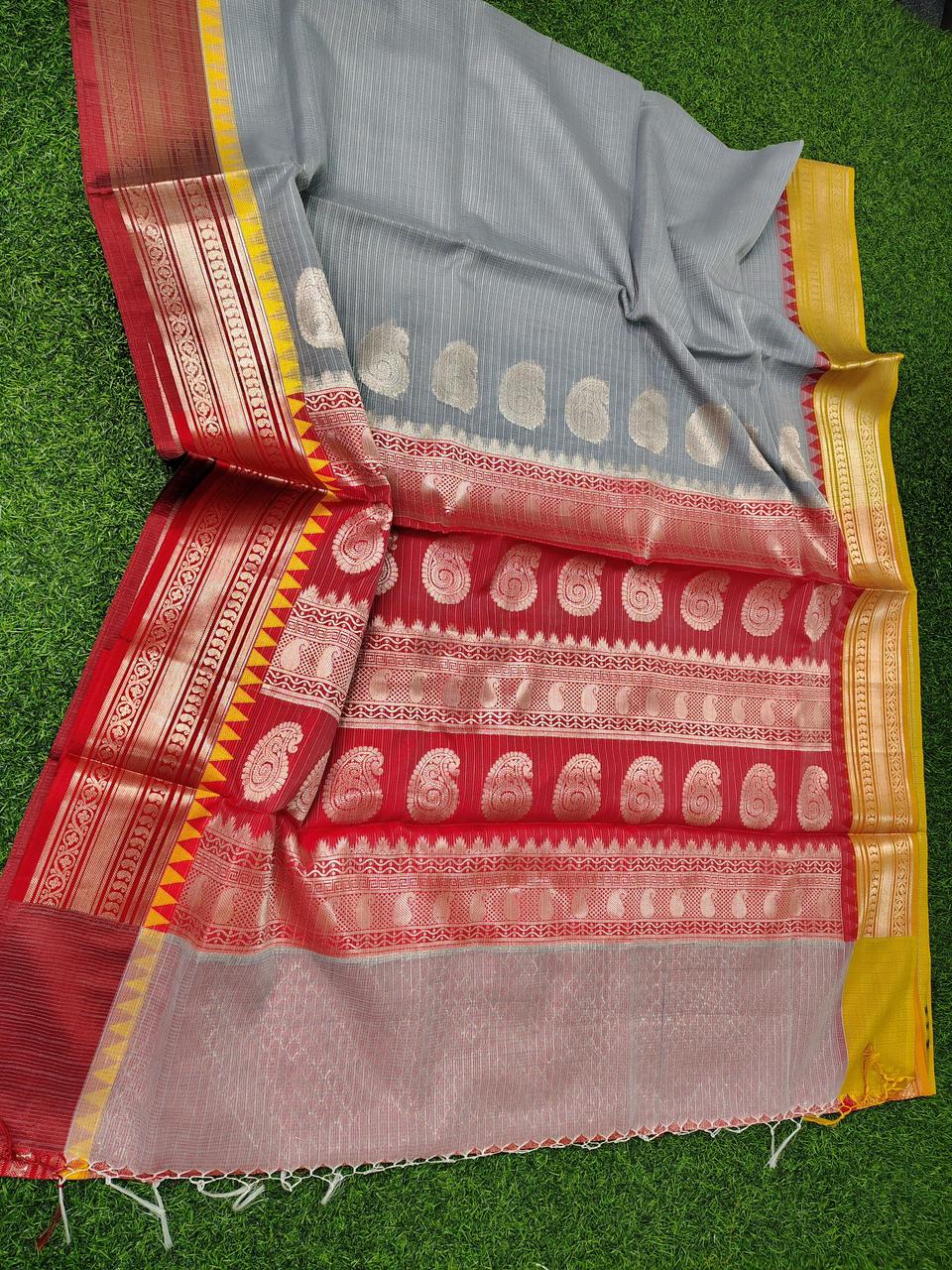Exclusive Banarasi Kota Check Silk Saree