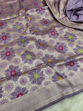 Mashru Silk Saree with Meenakari Work