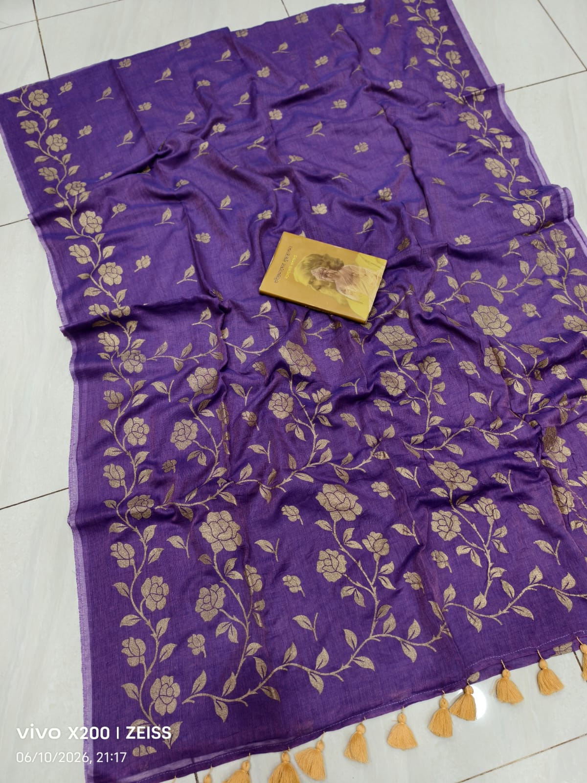 Floral Printed Mulmul Cotton Saree