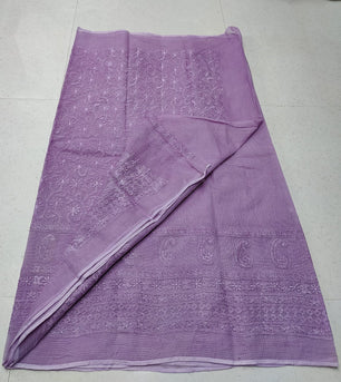 Kota Doria Pure Cotton Self Embroidery Saree