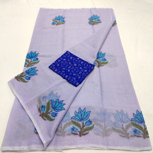 Kota Doria Embroidery Saree