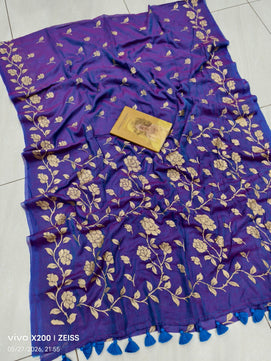 Floral Printed Mulmul Cotton Saree