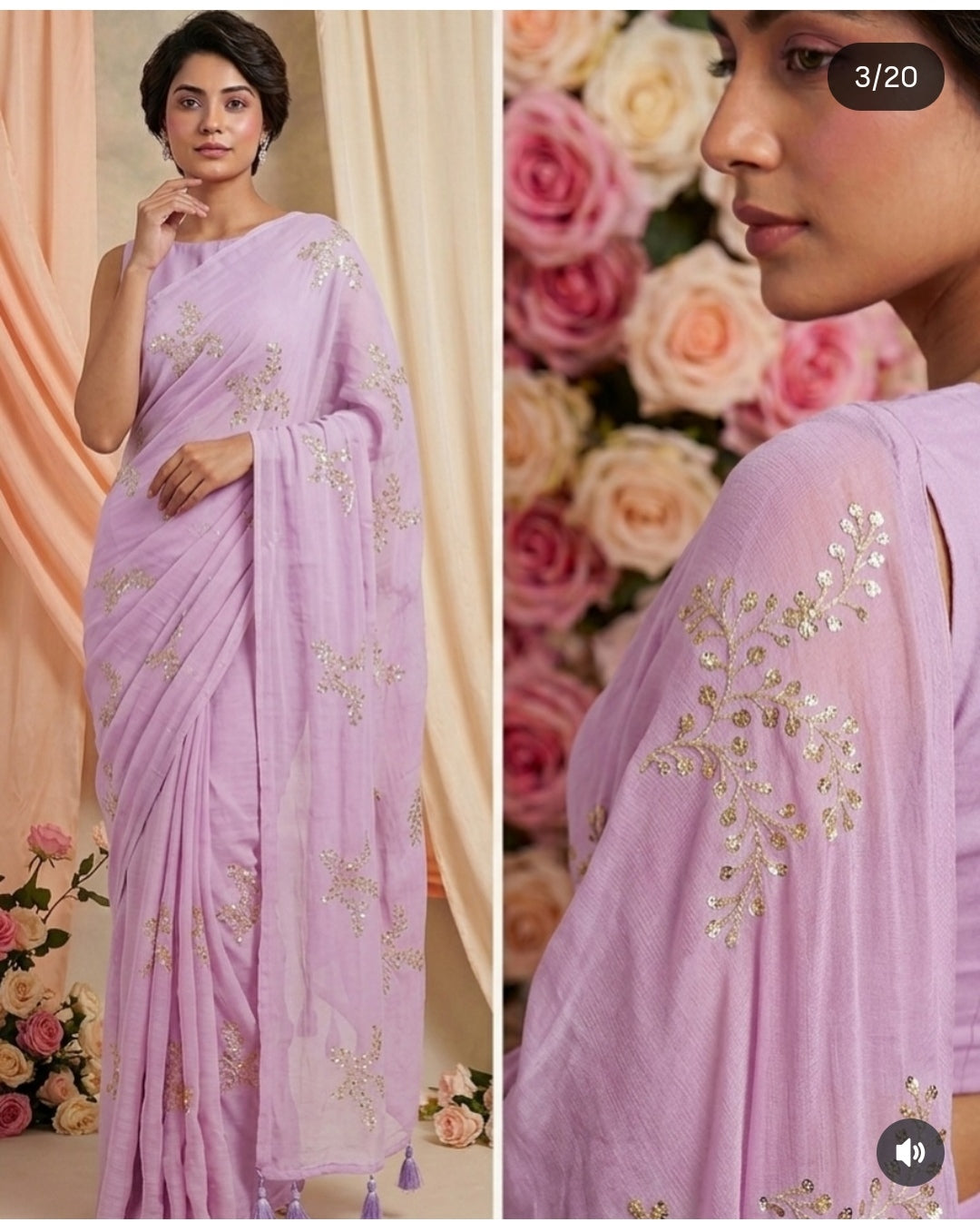 Exclusive Mirror Work Mulmul Cotton Saree