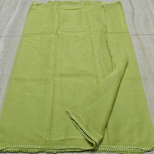 Kota Doria Saree with Crochet Lace