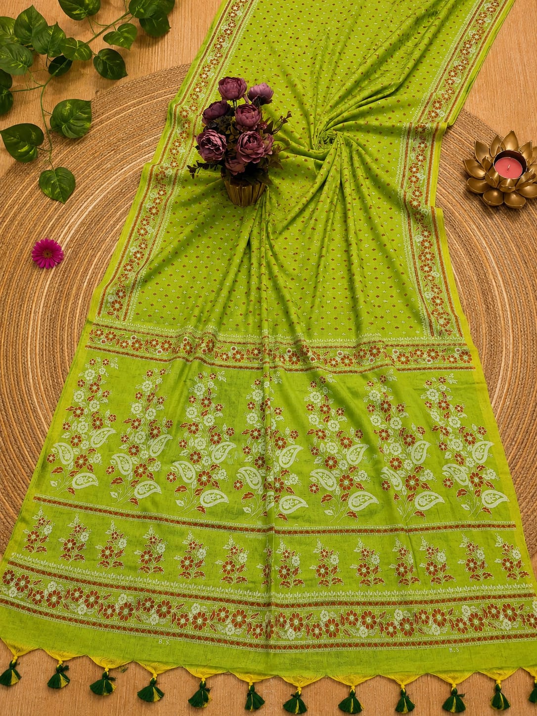 Cotton Multicoloured Printed Saree