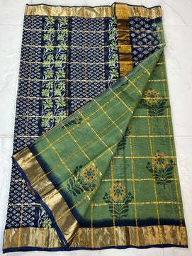 Premium Pure Cotton Kota Doria Printed Saree