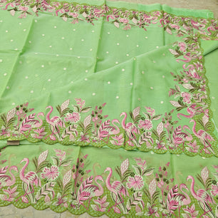 Soft Silk Kota Saree with Embroidery Work