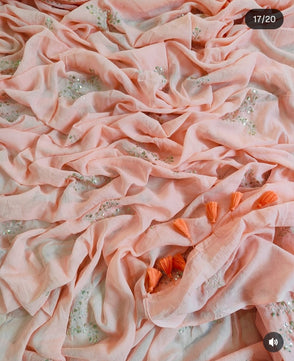 Exclusive Mirror Work Mulmul Cotton Saree