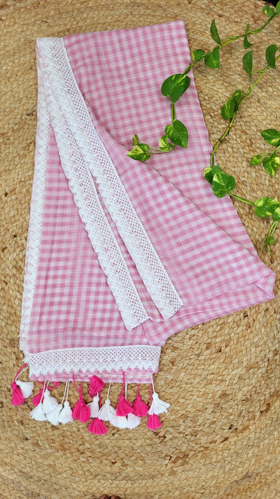 Mulmul Cotton Check Saree