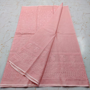 Kota Doria Pure Cotton Self Embroidery Saree