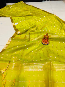 New Exclusive Organza Muslin Buti Saree