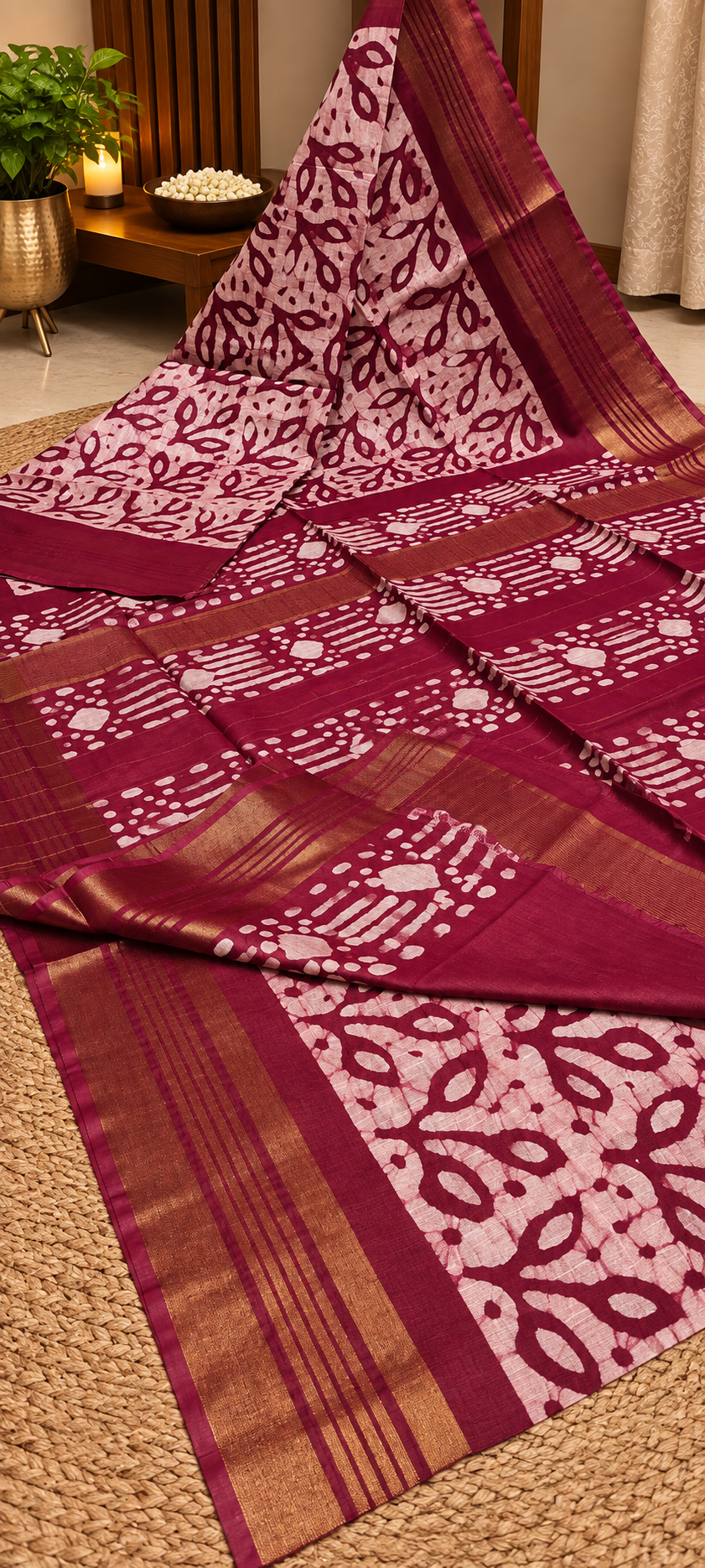 Exclusive Linen Maheshwari Saree