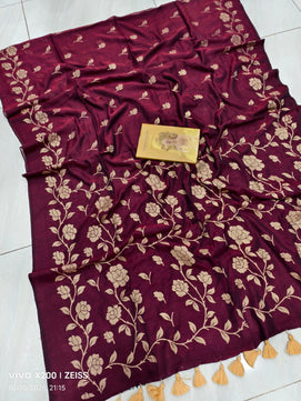 Floral Printed Mulmul Cotton Saree