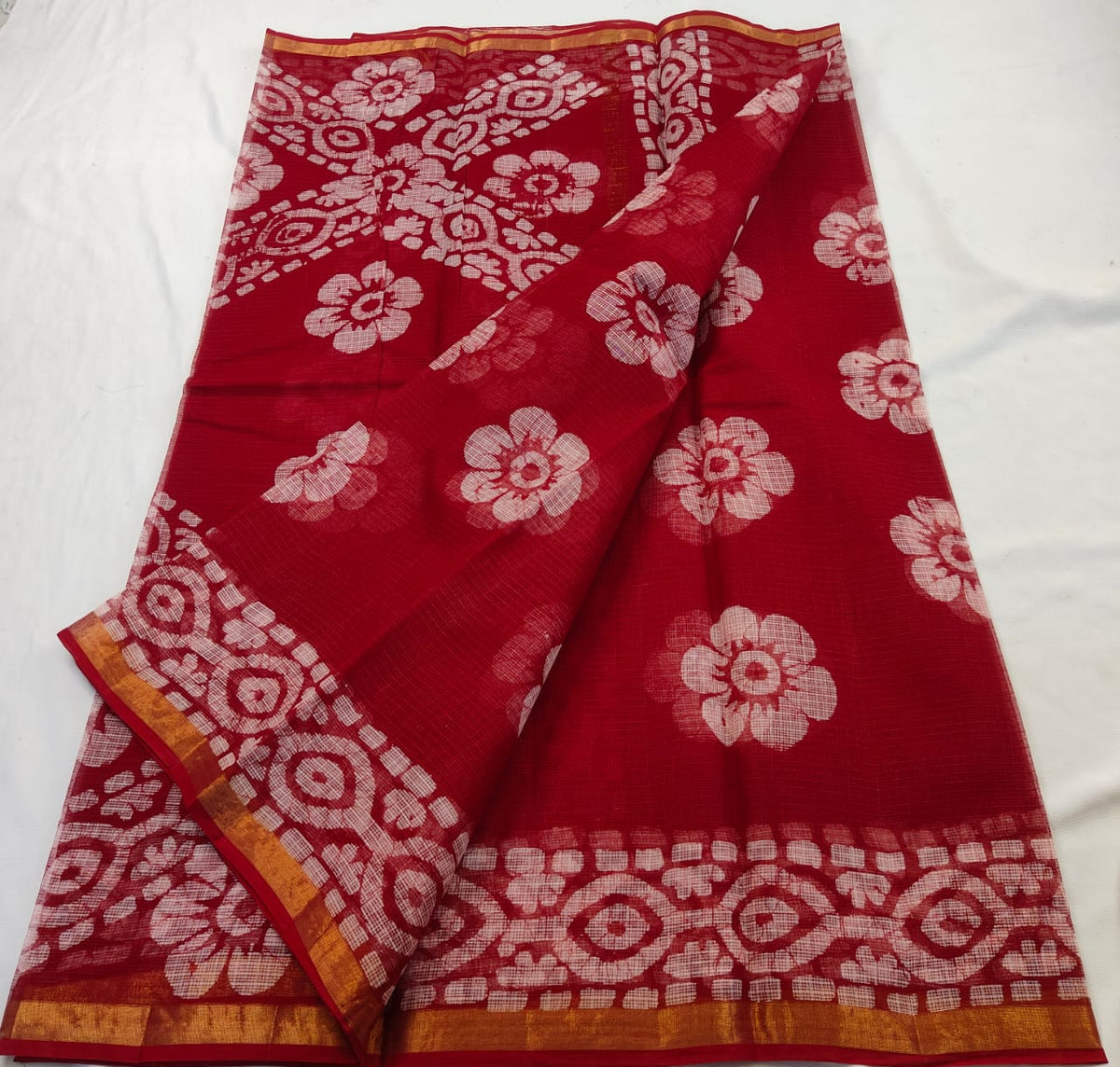 Pure Cotton Kota Doria Printed Saree