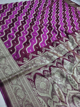 Banarasi Handloom Mashru Rangkat Katan Soft Silk Saree