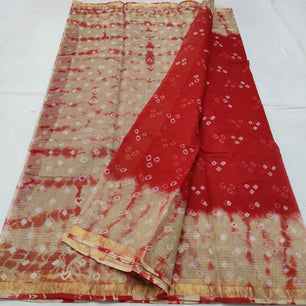 Pure Cotton Kota Doria Hand-Dyed Saree
