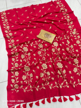 Floral Printed Mulmul Cotton Saree