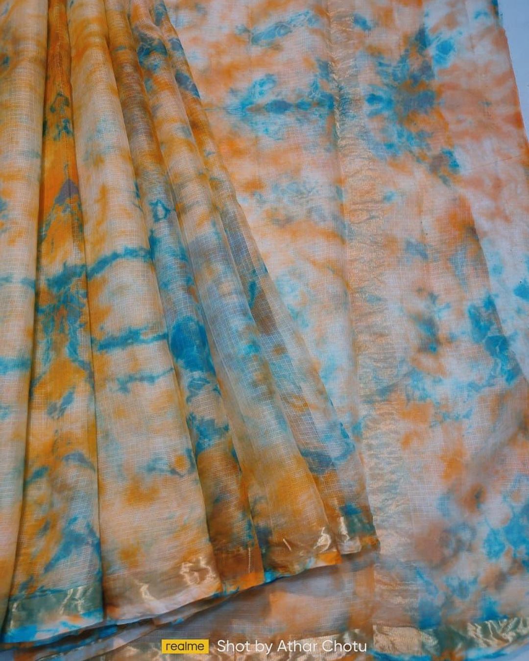 Pure Silk Kota Doria Plain Dyed Saree