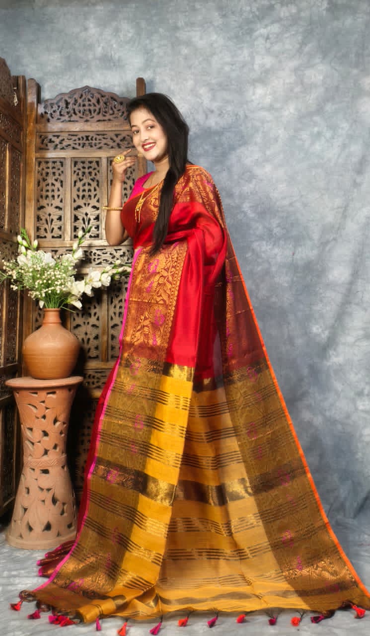 Maheshwari Cotton Silk Saree
