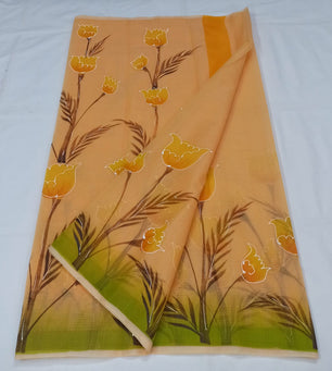 Kota Doria Hand Painting Saree
