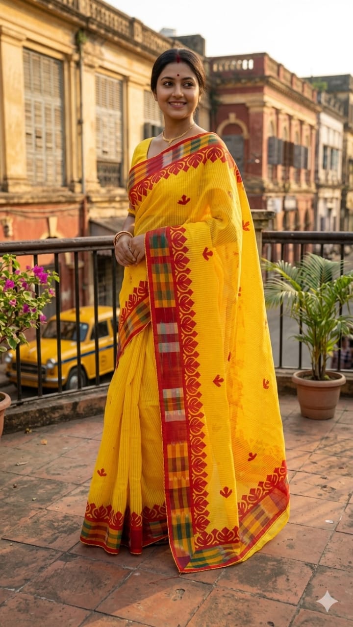 Kota Resham Applique Saree