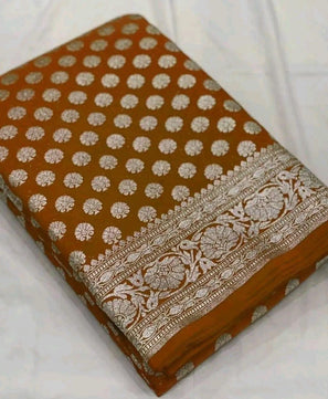 Banarasi Handloom Katan Georgette Soft Silk Saree