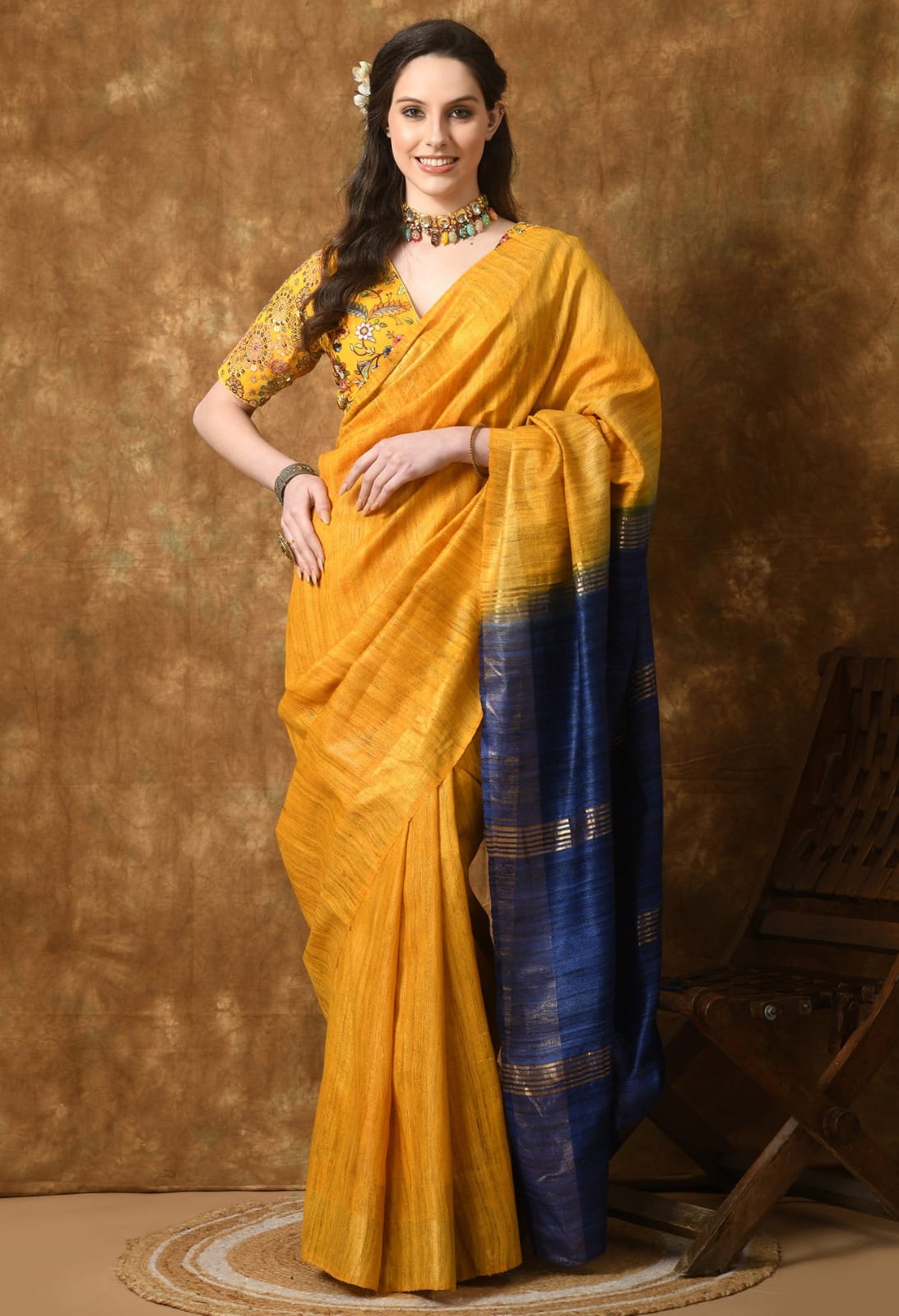 Tussar Ghicha Silk Saree