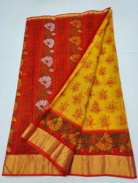 Kota Doria Hand Block Print Saree