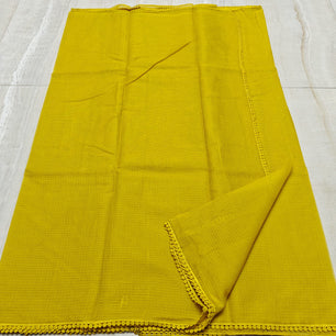 Kota Doria Saree with Crochet Lace