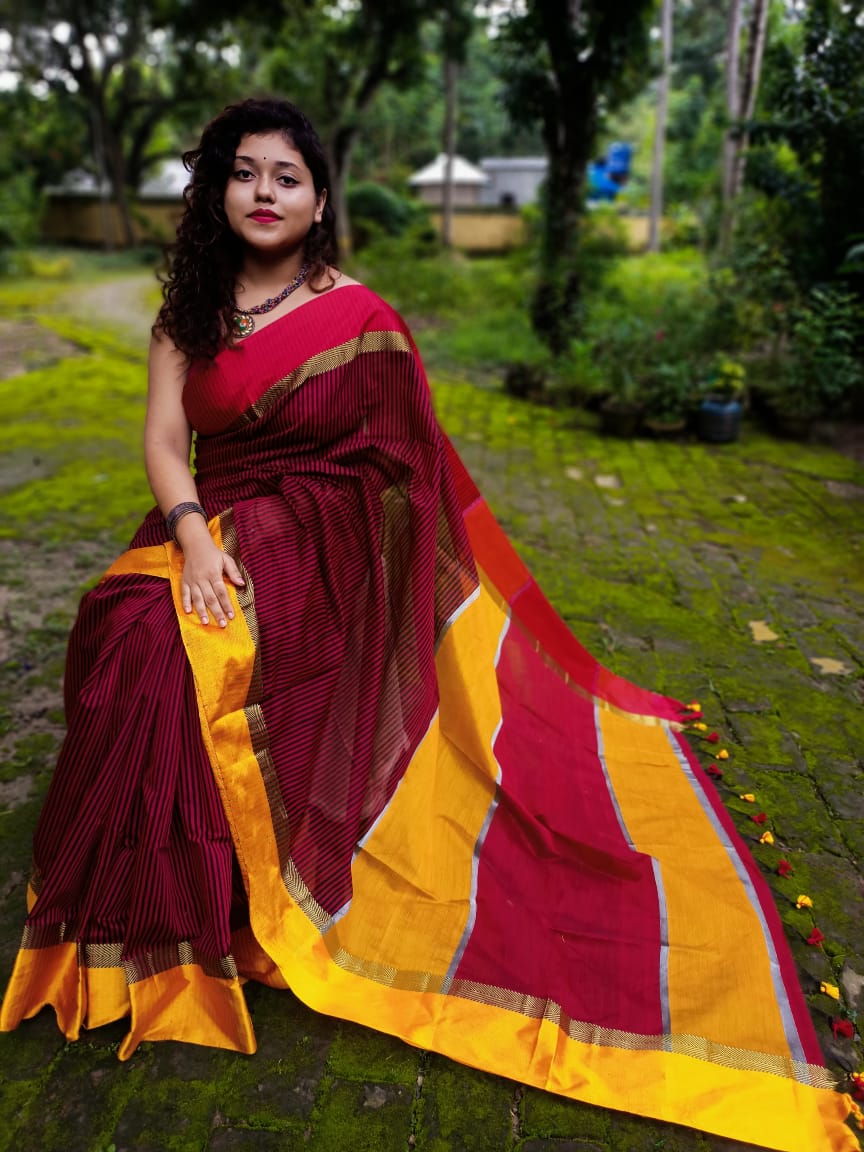 Maheshwari Check Saree