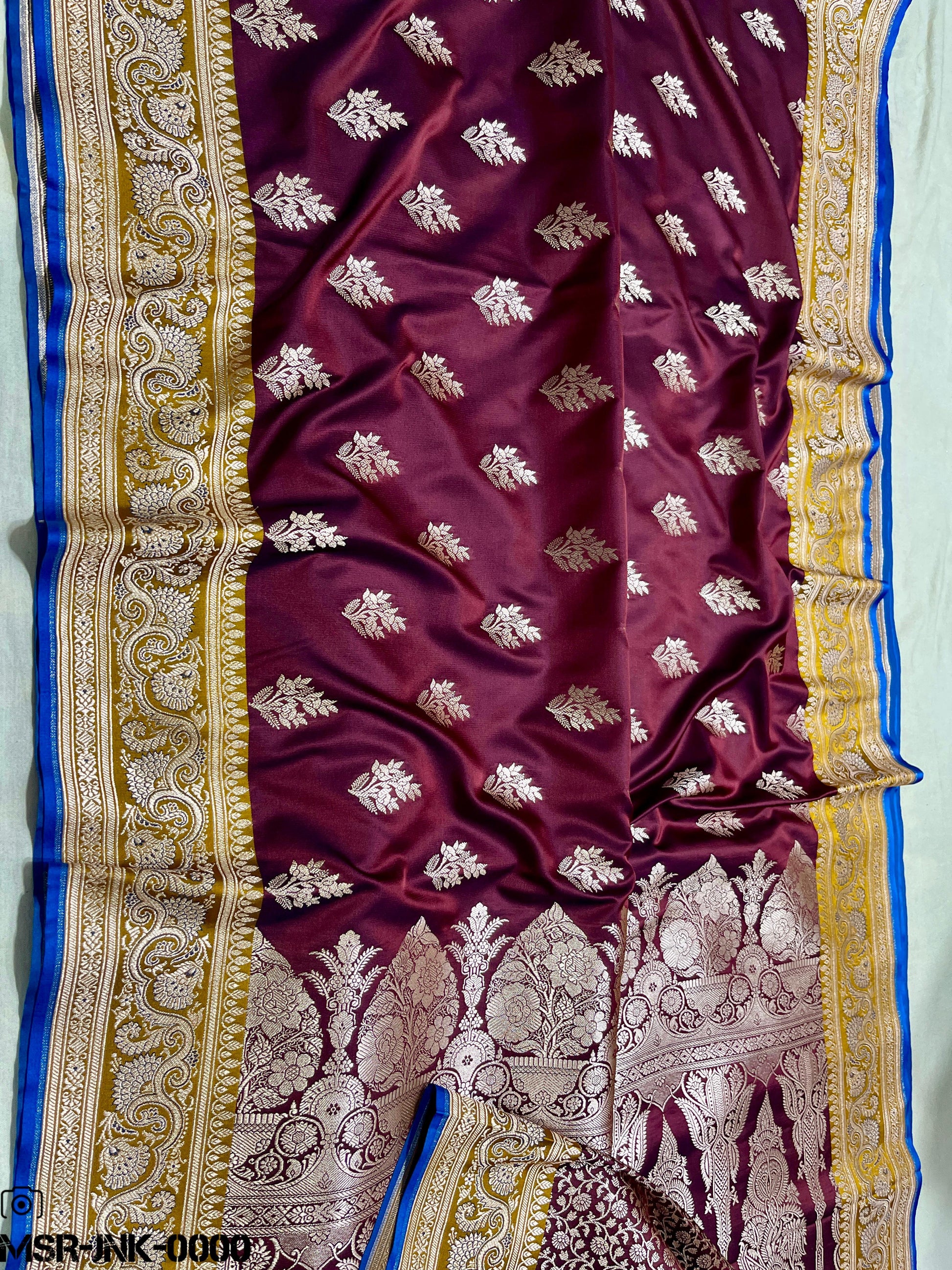 Banarasi Handloom Mashru Satin Katan Soft Silk Saree