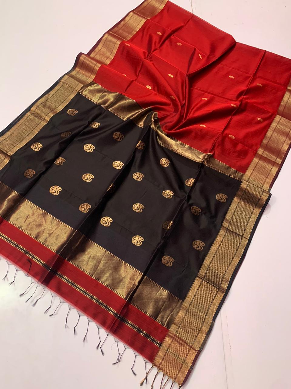 Handloom Maheshwari Mango Buta Saree