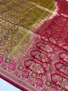Banarasi Mashru Jamdani Silk Saree