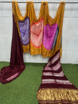 Hand Shibori Modal Silk Saree
