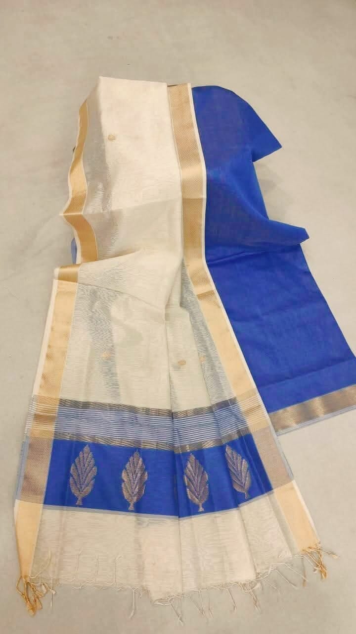 Handloom Maheshwari Soft Cotton Silk Saree