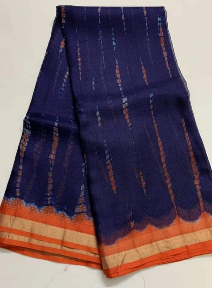 Pure Silk Kota Doria Tie & Dye Saree