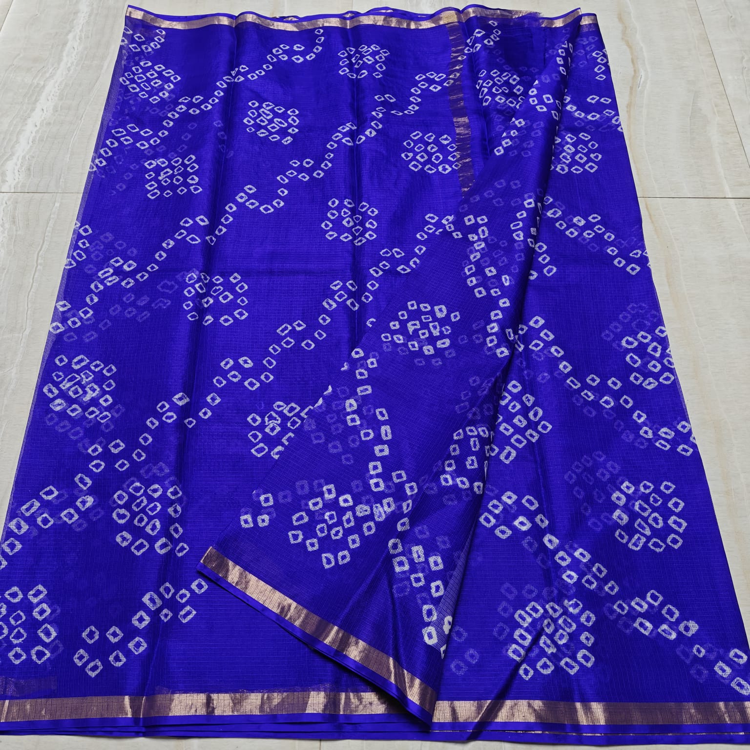 Kota Pure Silk Hand Bandhej Saree