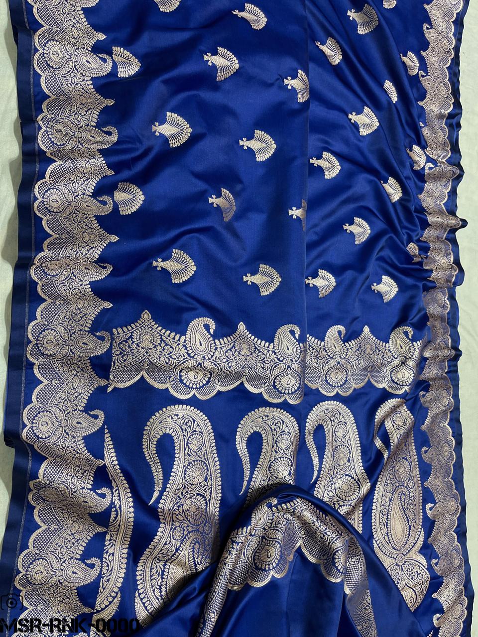 Banarasi Handloom Mashru Satin Katan Soft Silk Saree