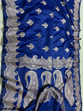 Banarasi Handloom Mashru Satin Katan Soft Silk Saree