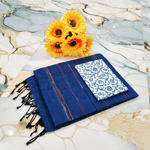 Handwoven Khesh Saree with Kalamkari Blouse Piece