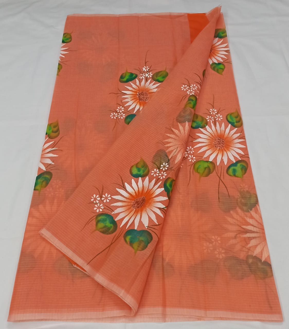 Kota Doria Hand Painting Saree