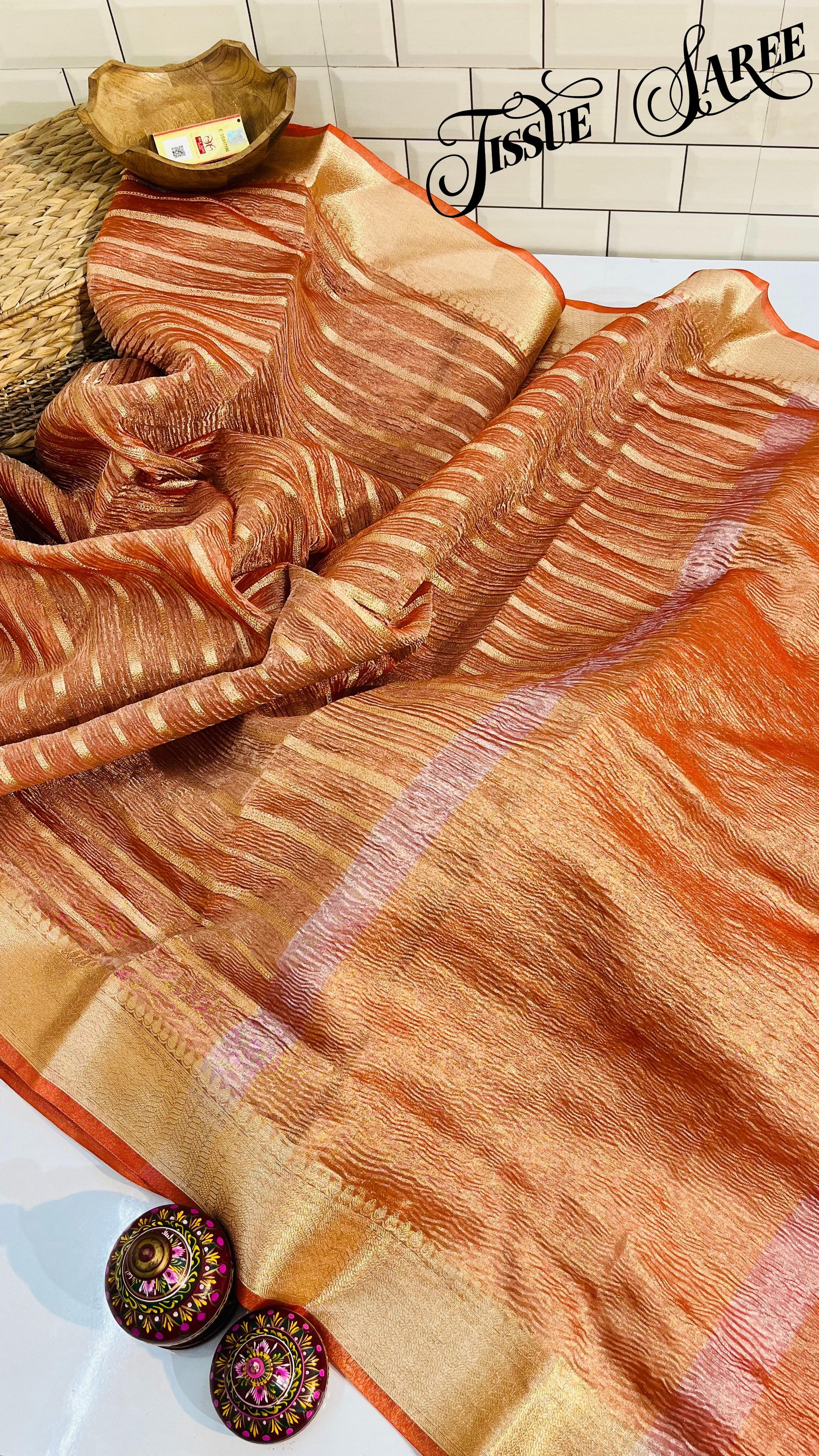 Crushed Tissue Saree