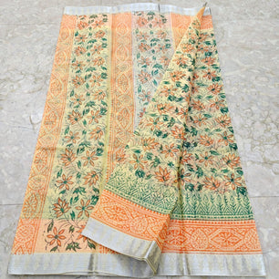 Cotton Kota Hand Block Printed Saree