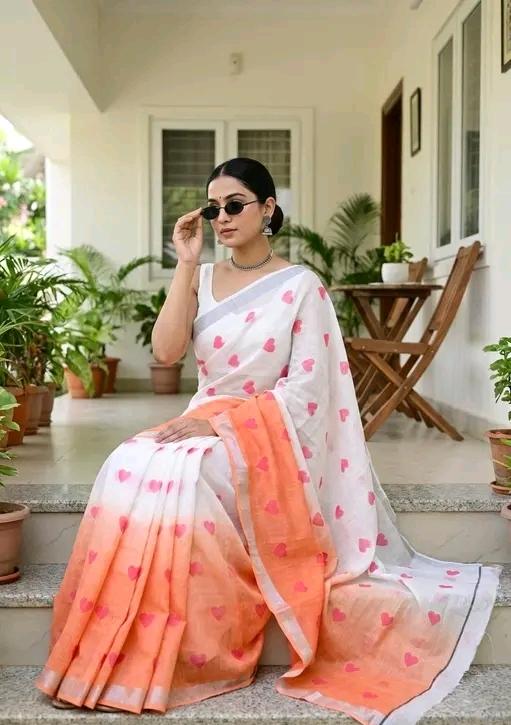 Exclusive Linen Saree