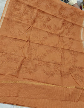 Pure Cotton Kota Saree with Embroidery Work