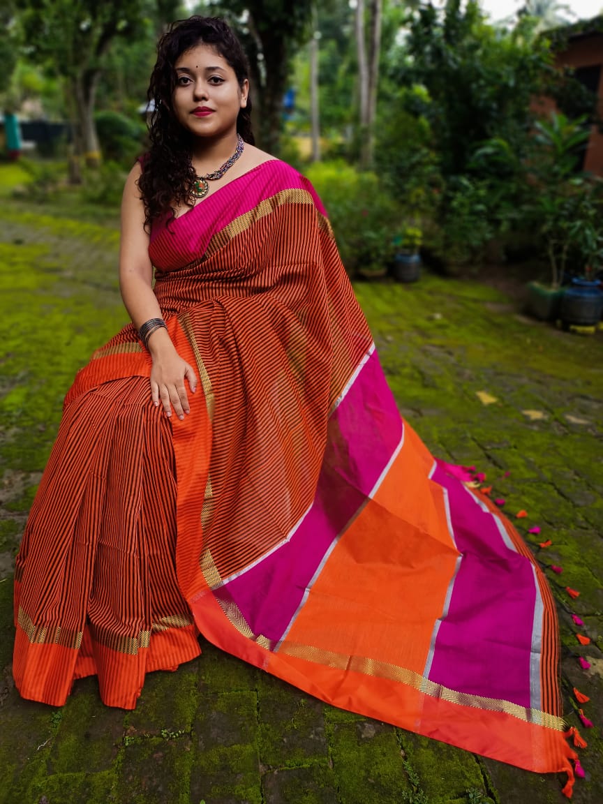 Maheshwari Check Saree