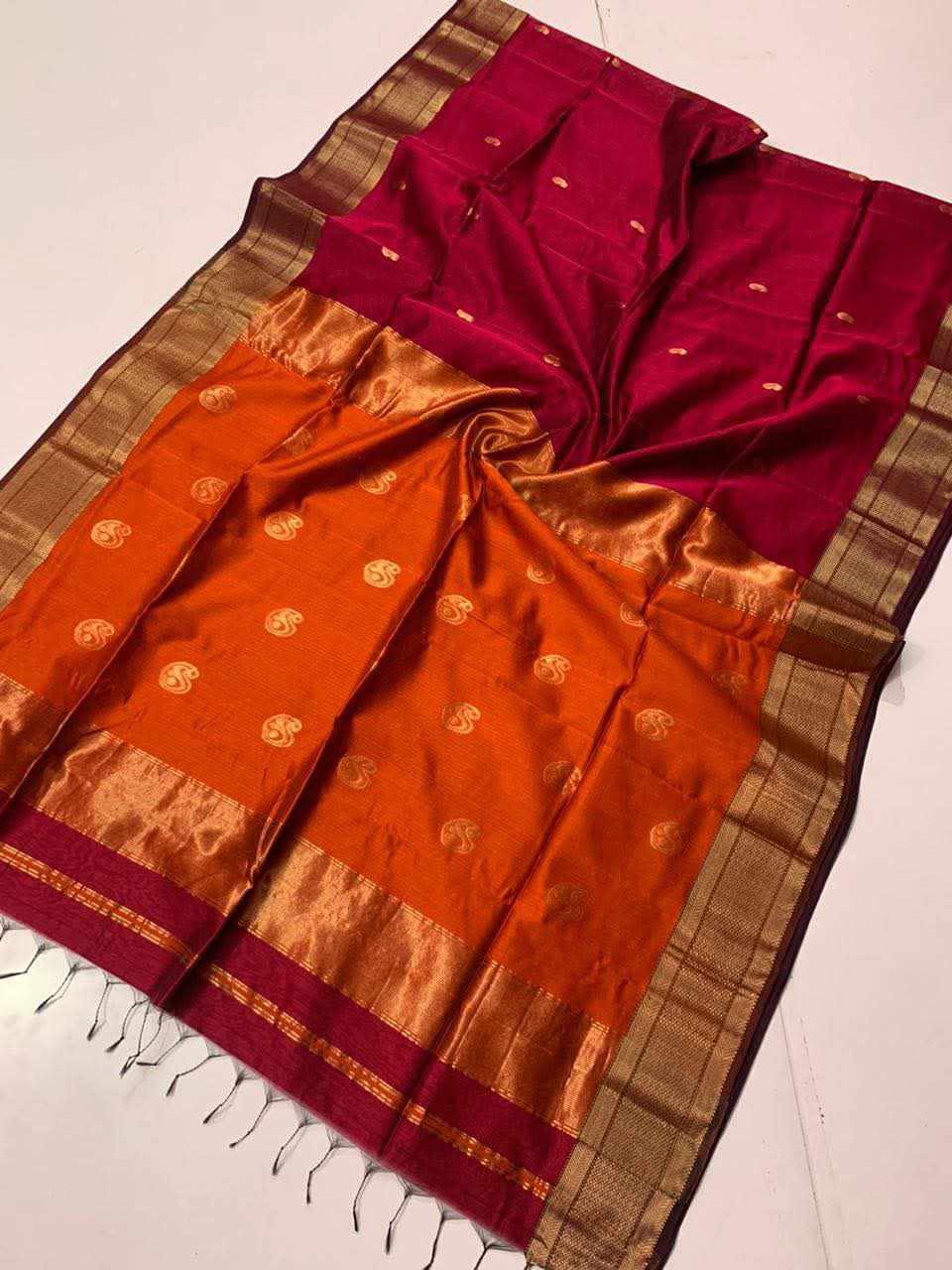 Handloom Maheshwari Mango Buta Saree