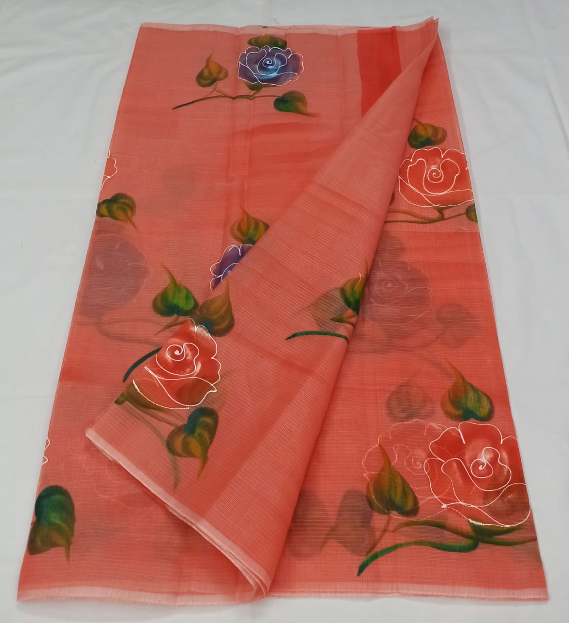 Kota Doria Hand Painting Saree
