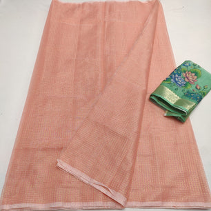 Kota Doria Digital Print Saree